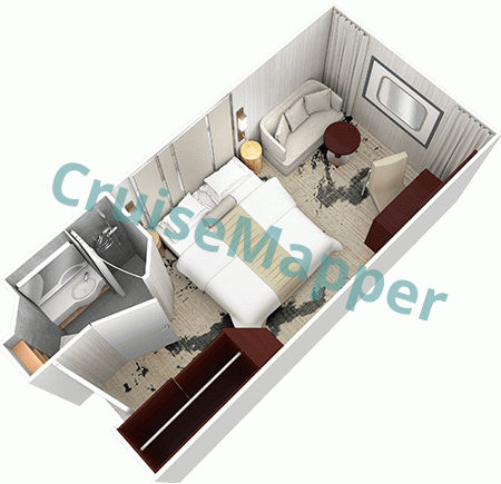 Azamara Quest Club Oceanview Cabin  floor plan