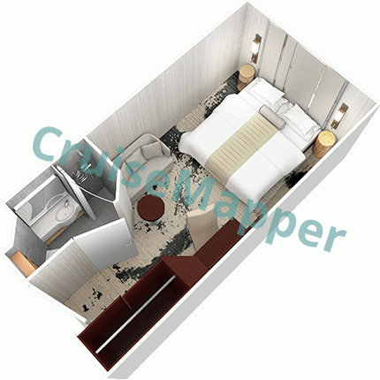 Azamara Quest Club Interior Cabin  floor plan