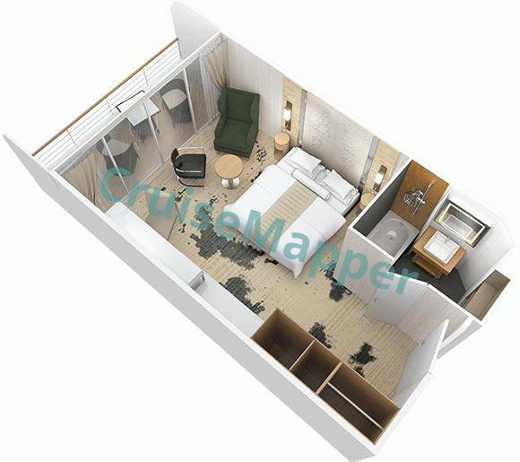 Azamara Quest Club Continent Suite  floor plan