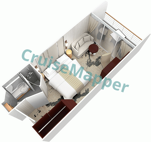 Azamara Quest Club Veranda Balcony Cabin  floor plan