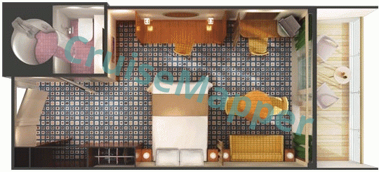 Norwegian Sky Penthouse Suite  floor plan