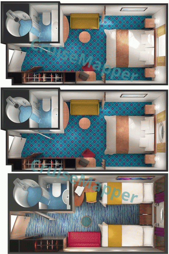 Norwegian Sky Oceanview Cabin  floor plan