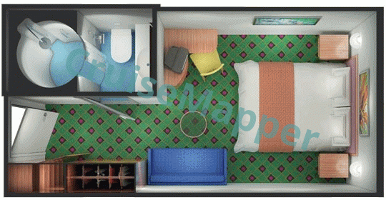 Norwegian Sky Interior Cabin  floor plan