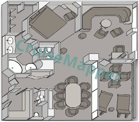 Fred Olsen Bolette Owners Suite  floor plan