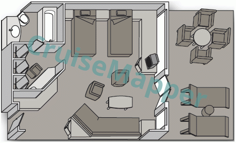 Fred Olsen Bolette Premier Suite  floor plan