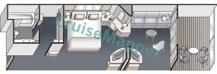 Coral Princess Mini Suite  floor plan