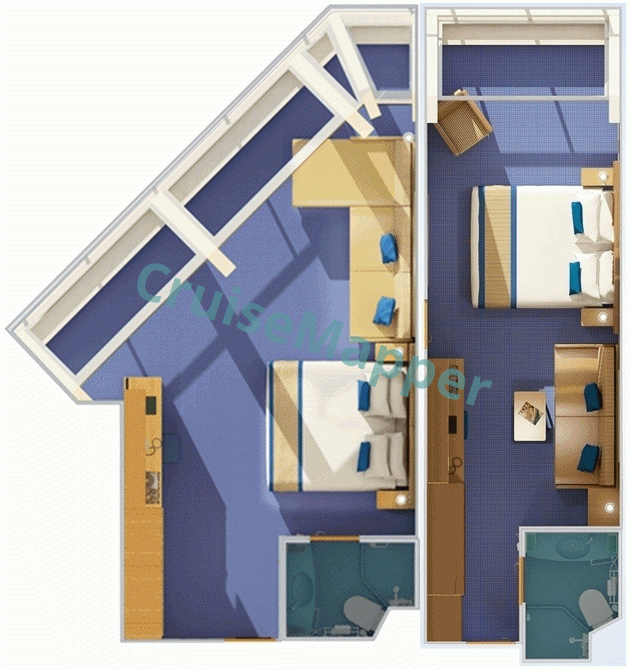 Carnival Sunshine Scenic Oceanview Cabin  floor plan