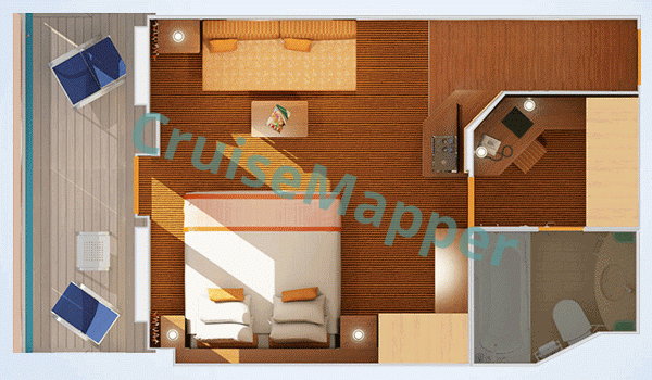 Carnival Sunshine Ocean Suite  floor plan