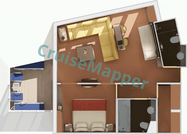 Carnival Splendor Captain's Suite  floor plan