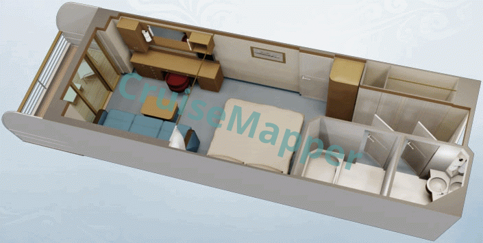 Disney Dream Deluxe Balcony Cabin  floor plan