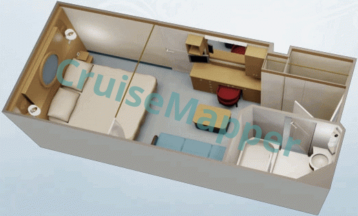 Disney Dream Standard Interior Cabin  floor plan