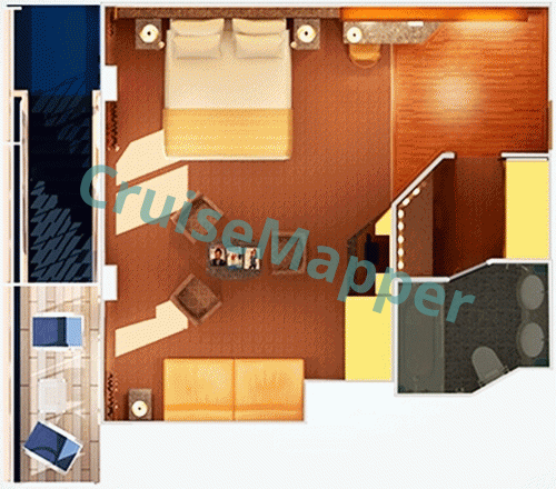 Carnival Legend Junior Suite  floor plan