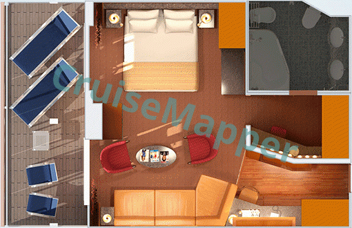 Carnival Legend Grand Suite  floor plan