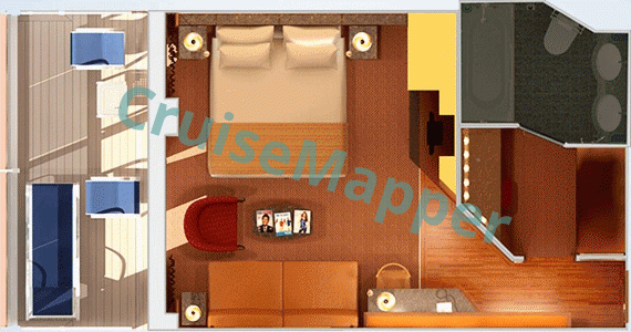 Carnival Legend Ocean Suite  floor plan