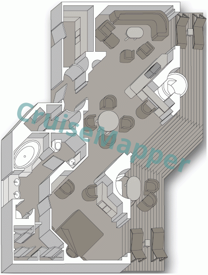 ms Nieuw Amsterdam Pinnacle Suite  floor plan
