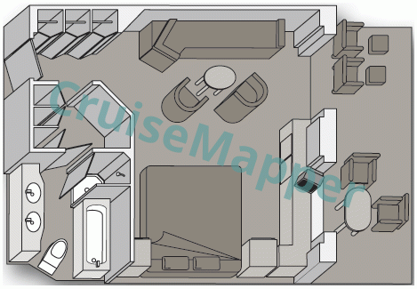 ms Nieuw Amsterdam Neptune Suite  floor plan