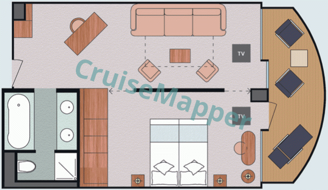 Margaritaville Paradise Grand Terrace Suite  floor plan