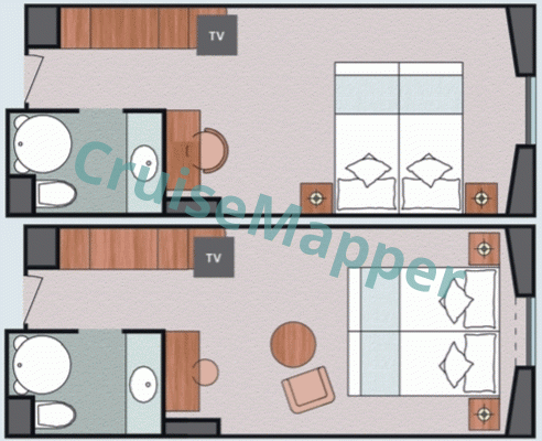 Margaritaville Paradise Oceanview Cabin  floor plan