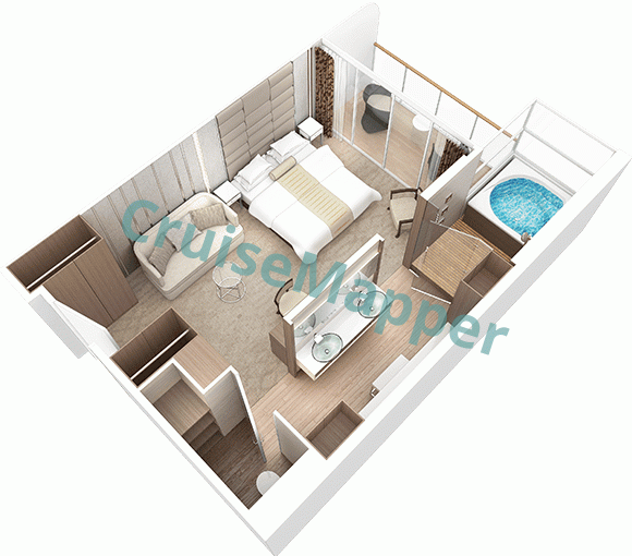 Azamara Journey Club Spa Suite  floor plan