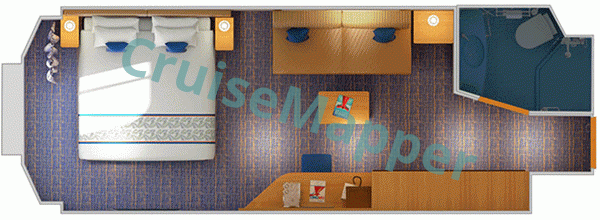 Carnival Sunrise Oceanview Cabin  floor plan