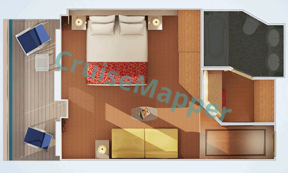 Carnival Sunrise Junior Suite floor plan Carnival Sunrise Junior Suite floor plan