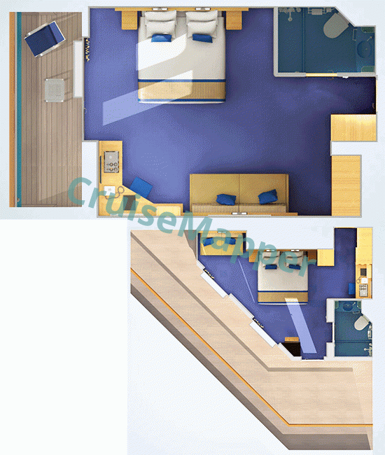 Carnival Sunrise Premium Balcony Cabin  floor plan