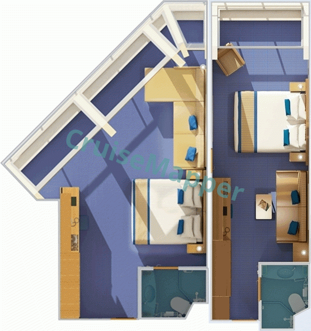 Carnival Liberty Scenic Oceanview Cabin  floor plan