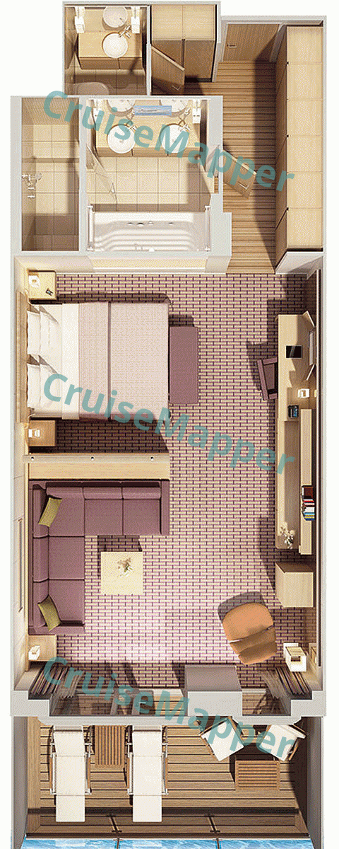 ms Europa 2 Grand Ocean Suite  floor plan