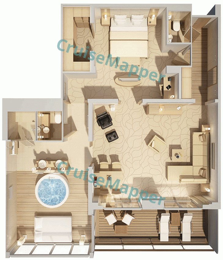 ms Europa 2 Owner Suite  floor plan