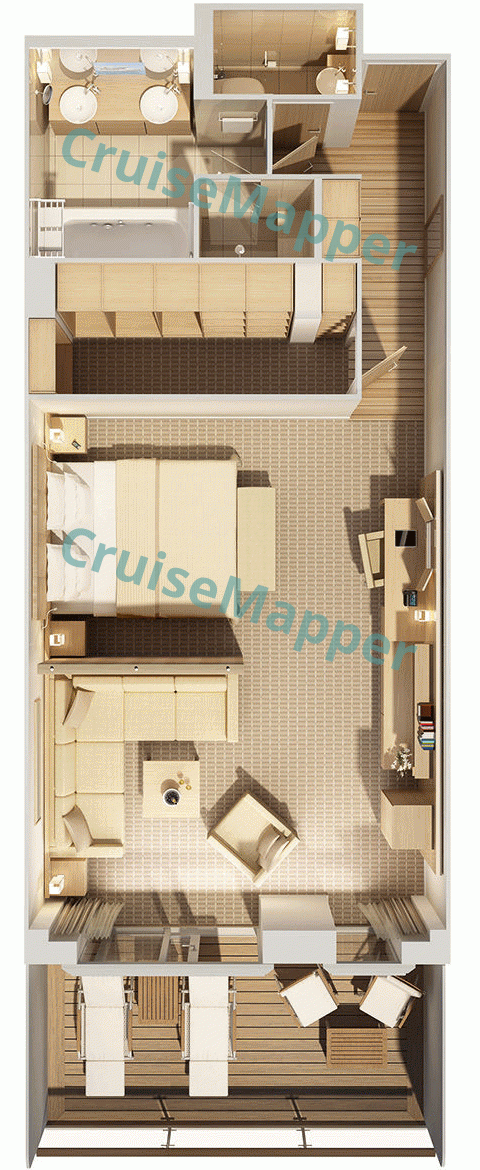 ms Europa 2 Penthouse Spa Suite  floor plan