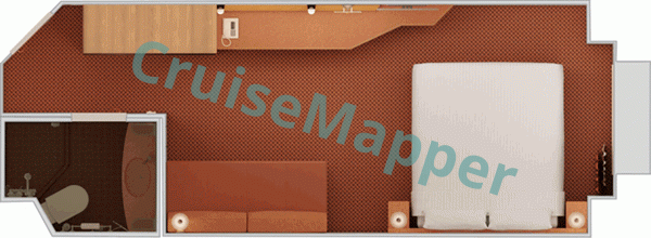 Carnival Luminosa Oceanview Cabin  floor plan