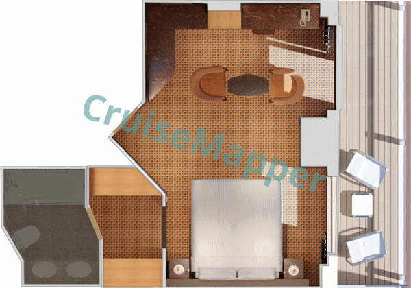 Carnival Luminosa Junior Suite  floor plan