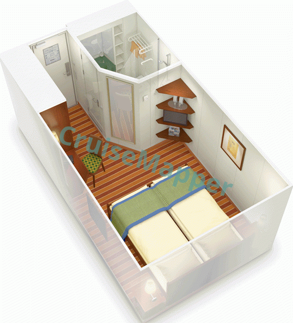 Celestyal Discovery Interior Cabins|Innenkabine  floor plan