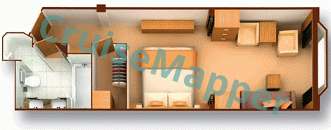 Seabourn Quest Seabourn Suite|Window Suite  floor plan