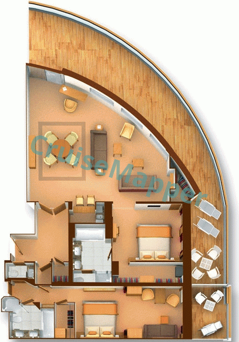 Seabourn Quest Grand Signature Suite  floor plan