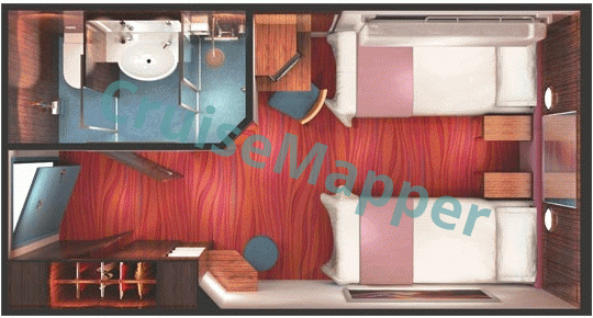 Norwegian Jewel Interior Cabin  floor plan