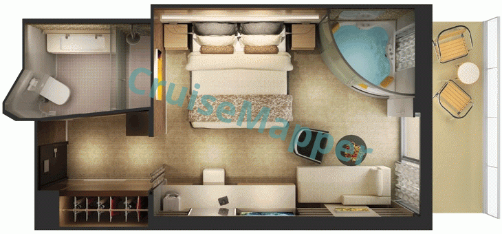 Norwegian Breakaway The Haven Spa Suite  floor plan