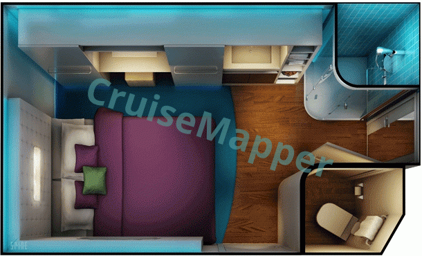 Norwegian Breakaway Studio Interior Single Cabin  floor plan