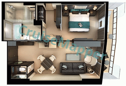 Norwegian Breakaway The Haven Owners Suite  floor plan