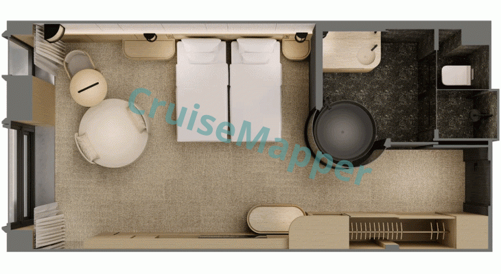 R Yacht SEFU SEFU Signature Suite with French Balcony floor plan R Yacht SEFU SEFU Signature Suite with French Balcony floor plan