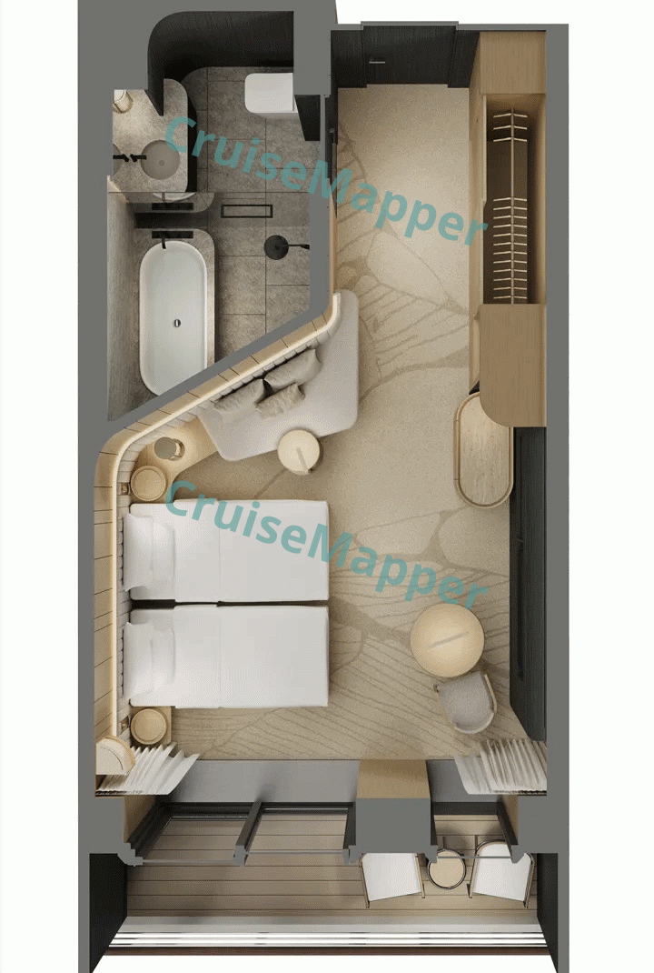 R Yacht SEFU Veranda Suite floor plan R Yacht SEFU Veranda Suite floor plan