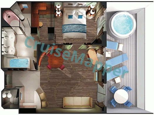 Pride of America Owners Suite  floor plan