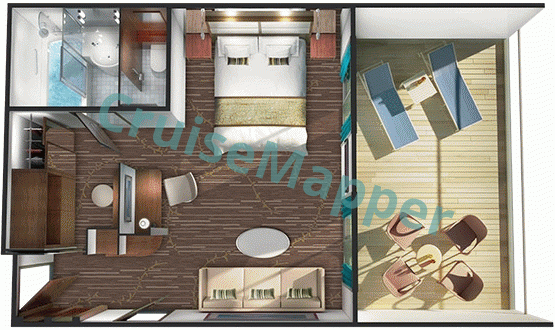 Pride of America Penthouse Suite  floor plan