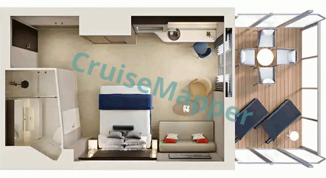 Pride of America Family Club Balcony Suite floor plan Pride of America Family Club Balcony Suite floor plan