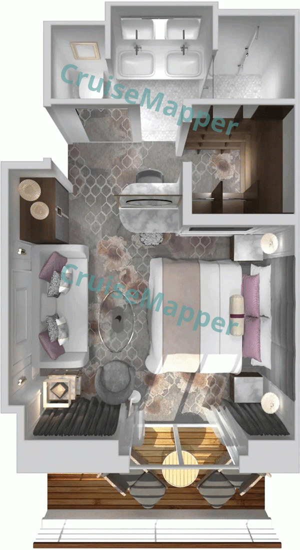 Crystal Symphony Penthouse Suite  floor plan