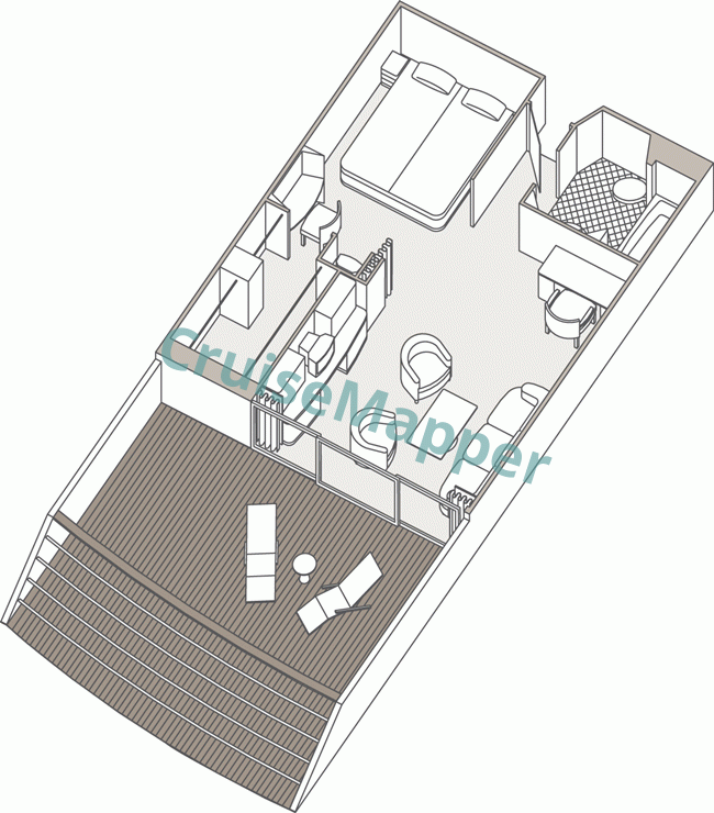 Seven Seas Mariner Horizon Suite  floor plan