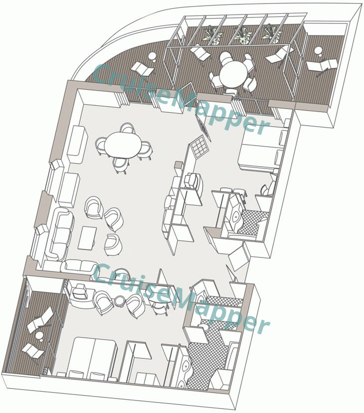 Seven Seas Mariner Master Suite  floor plan