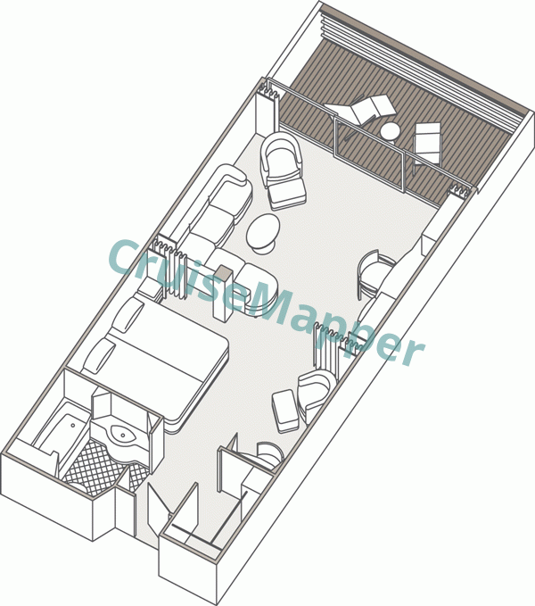 Seven Seas Mariner Penthouse Suite  floor plan