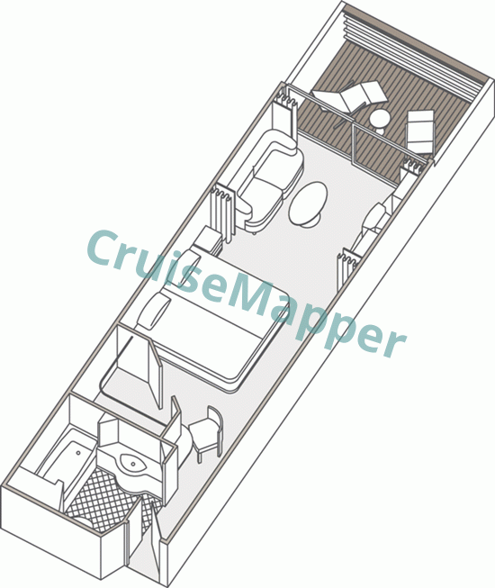 Seven Seas Mariner Deluxe and Concierge Suites  floor plan