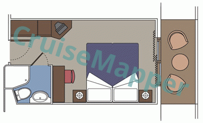 MSC Armonia Junior Suite Balcony Cabin  floor plan